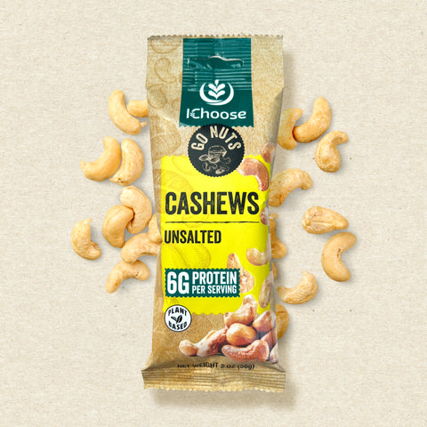Go Nuts – Unsalted Cashews, High Protein Snack, 56g