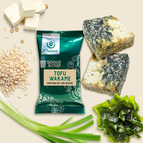 Space Soup – Instant Tofu Wakame Soup, Plant-Based, 7g Protein, Box of 4 Pack (4x20g)
