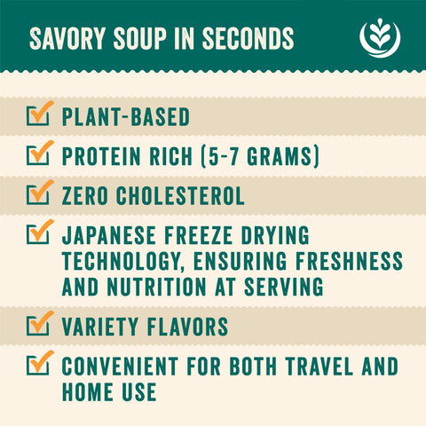 Space Soup – Instant Tofu Wakame Soup, Plant-Based, 7g Protein, Box of 4 Pack (4x20g)