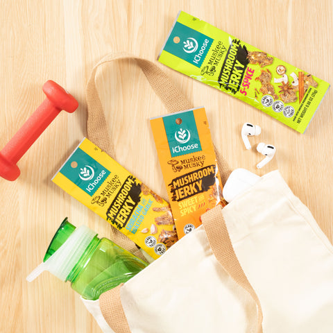 Muskee Musky Mushroom Jerky Snack Stash Trio