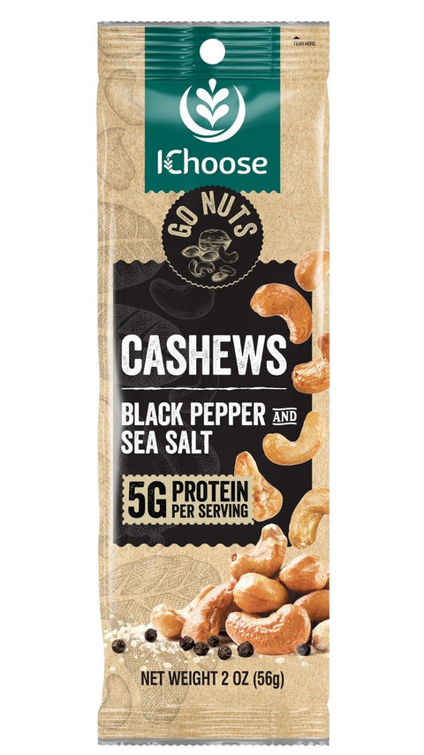 Go Nuts, Black Pepper and Sea Salt, 56g, Box 20 Packs