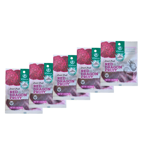 IChoose GoFruits – Dried Red Dragon Fruit, Lightly Sweetened Tropical Fruit Snack, Plant-Based (56 oz)