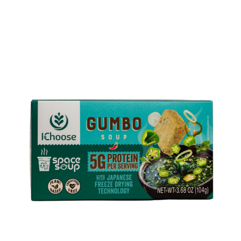 Space Soup – Instant Gumbo Soup, Plant-Based, 5g Protein, Box of 4 Pack (4x26g)
