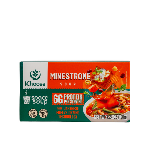 Space Soup – Instant Minestrone Soup, Plant-Based, 6g Protein, Box of 4 Packs (4x30g)