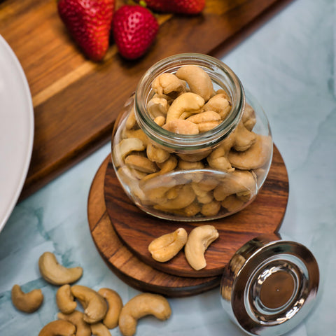 Go Nuts cashews flat-lay marketing photography