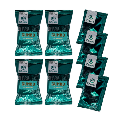 Space Soup – Instant Gumbo Soup, Plant-Based, 5g Protein, Box of 4 Pack (4x26g)