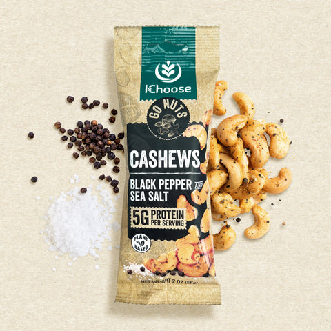 Go Nuts, Black Pepper and Sea Salt, 56g, Box 20 Packs