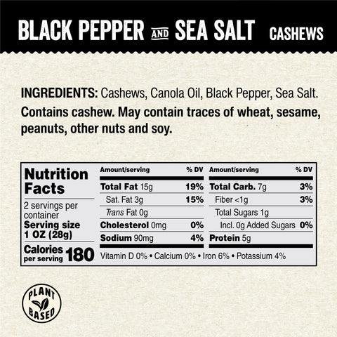 Go Nuts, Black Pepper and Sea Salt, 56g, Box 20 Packs