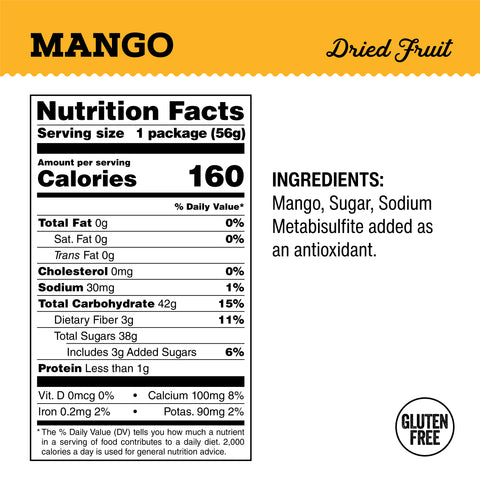 IChoose GoFruits – Dried Mango, Sweet & Chewy Tropical Snack, Plant-Based (56 oz)