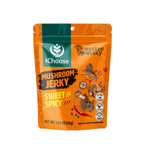 Muskee Musky Sweet & Spicy Mushroom Jerky, Vegan, 45g