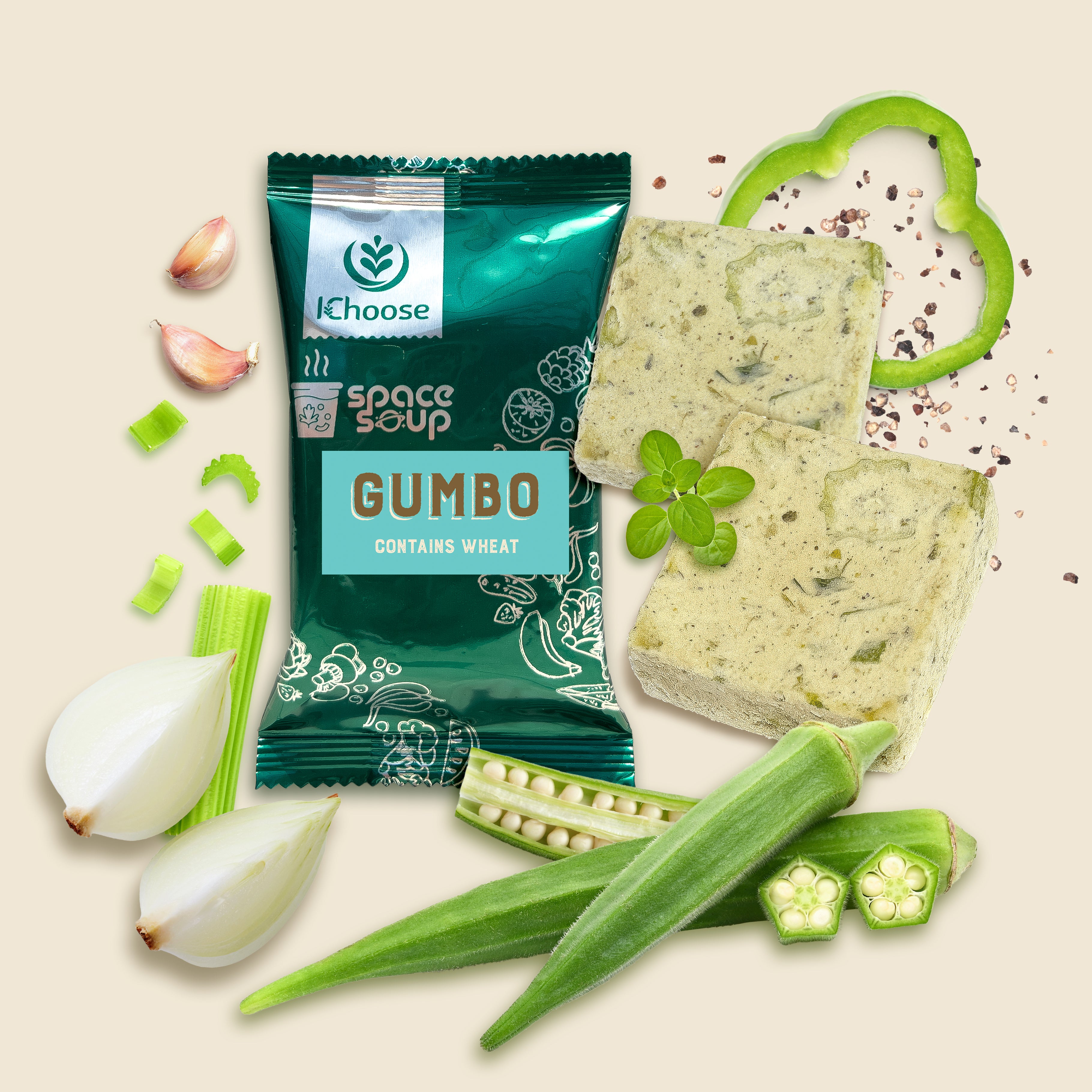 Space Soup – Instant Gumbo Soup, Plant-Based, 5g Protein, 0.92oz