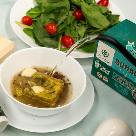 Space Soup – Instant Gumbo Soup, Plant-Based, 5g Protein, 0.92oz / 26g