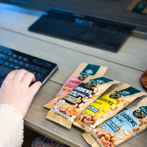 Garlic Sea Salt Cashews 2oz Snack Packs — Plant-Based, Gluten Free | IChoose