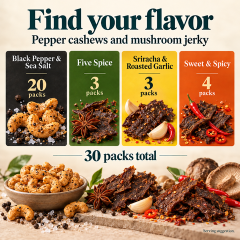 IChoose Cashew & Shiitake Mushroom Jerky Snack Bundle 30 Ct — PT02