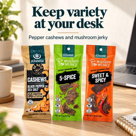 IChoose Cashew & Shiitake Mushroom Jerky Snack Bundle 30 Ct — PT04