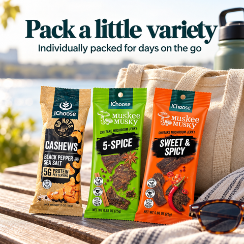 IChoose Cashew & Shiitake Mushroom Jerky Snack Bundle 30 Ct — PT05