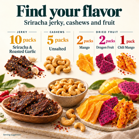 IChoose Snack Sampler Bundle Sriracha Mushroom Jerky, 20 Ct — PT02