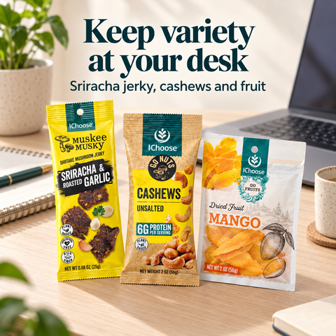 IChoose Snack Sampler Bundle Sriracha Mushroom Jerky, 20 Ct — PT04