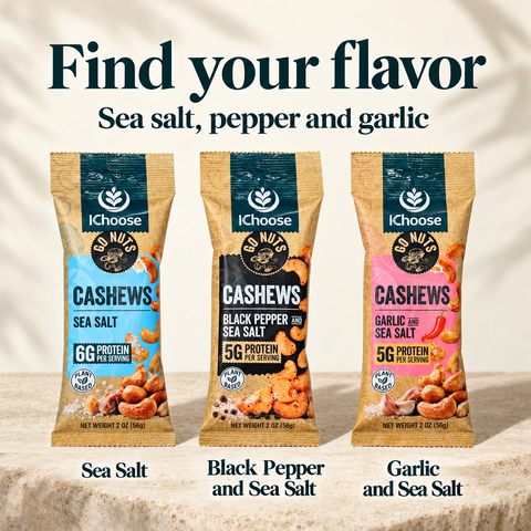 IChoose Cashew Snack Packs Variety Bundle, 3 Flavors, 15 Count — PT02