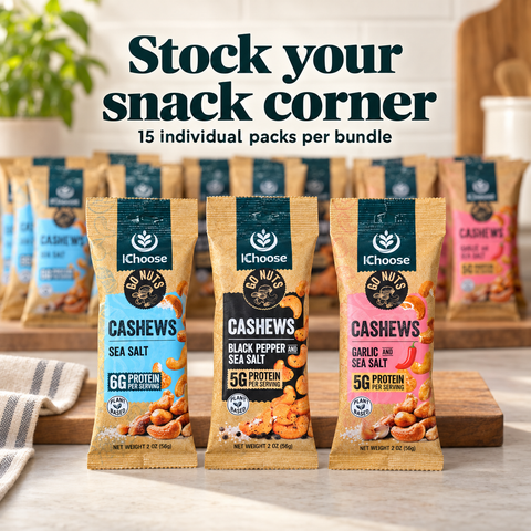 IChoose Cashew Snack Packs Variety Bundle, 3 Flavors, 15 Count — PT06