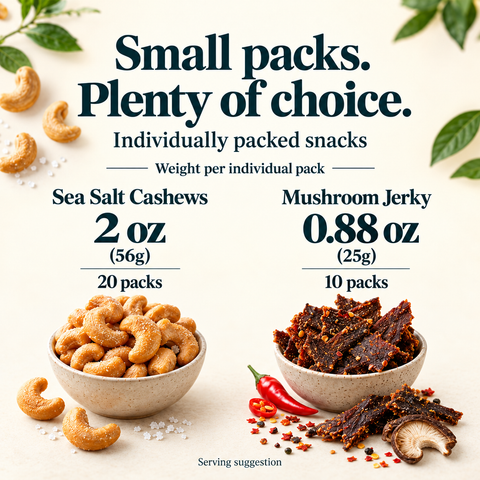 IChoose Sea Salt Cashews & Shiitake Mushroom Jerky Bundle 30 Ct — PT03