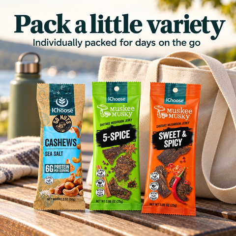 IChoose Sea Salt Cashews & Shiitake Mushroom Jerky Bundle 30 Ct — PT05