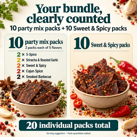 IChoose Mushroom Jerky Bundle Party Mix & Sweet Spicy, 20 Ct — PT01