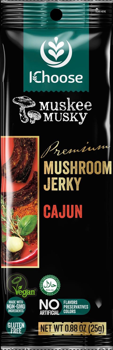 IChoose Muskee Musky Premium Mushroom Jerky – Cajun, 25g