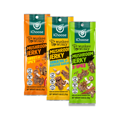 Muskee Musky Mini Mushroom Jerky Taste Trio Sampler