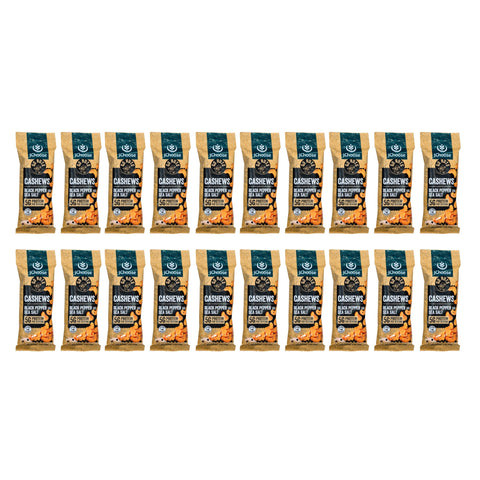 IChoose Go Nuts – Black Pepper & Sea Salt Roasted Cashews, Whole Premium Cashews, Plant-Based Protein Snack Packs, 2oz Individual Packs (5 Count)