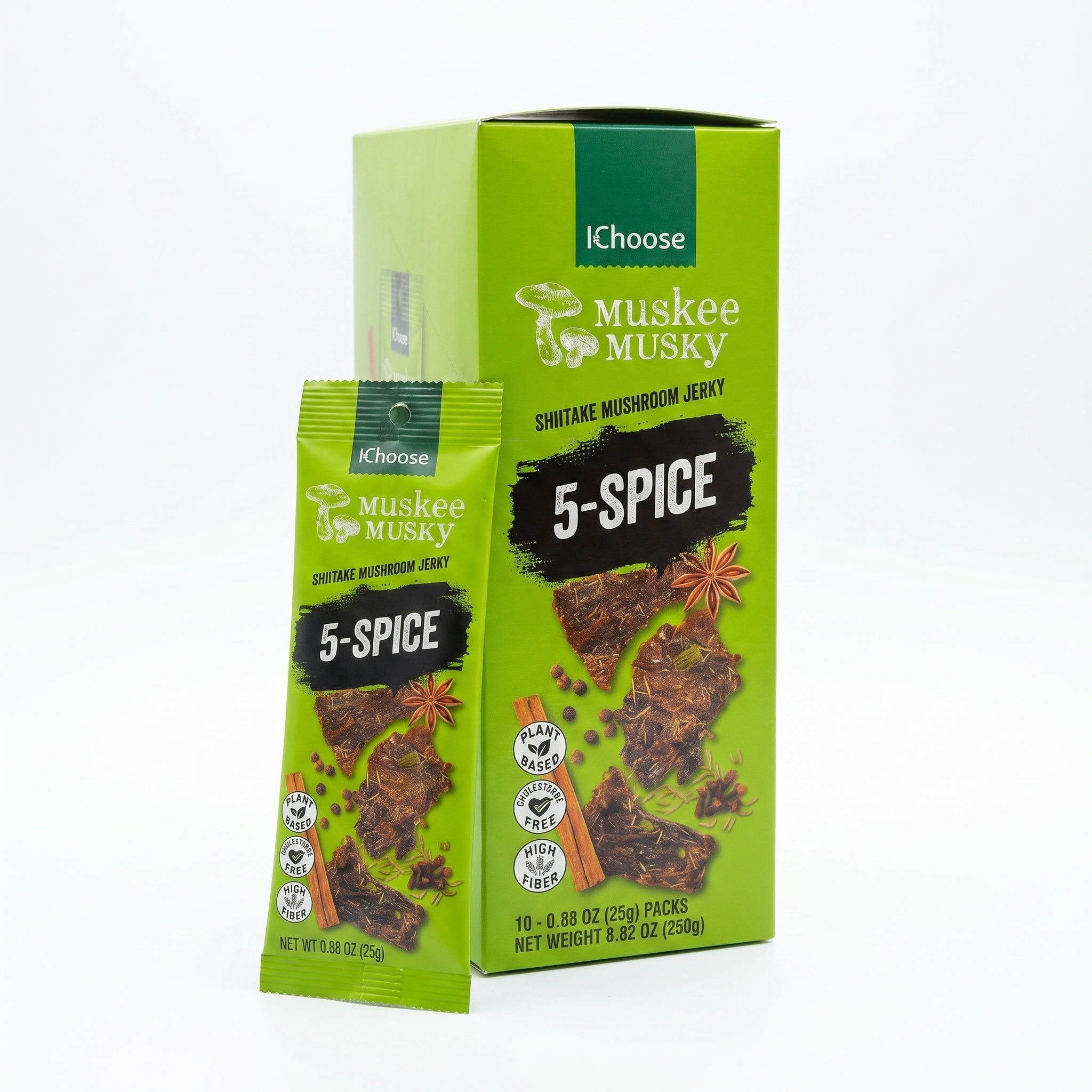5-Spice Mushroom Jerky | Vegan Shiitake 10-Pack – IChoose Global