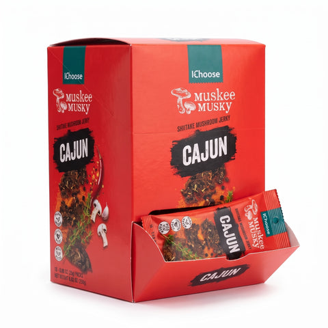 Cajun Mushroom Jerky — Vegan Shiitake, 10-Pack