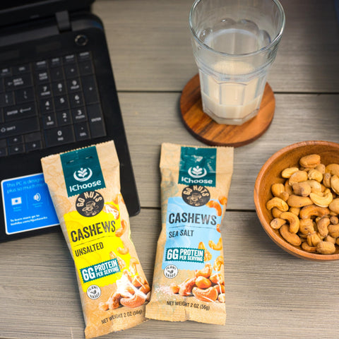 Go Nuts cashews on yogurt bowl breakfast topping